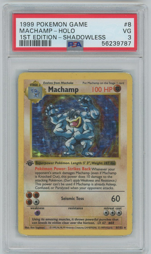 PSA (VG 3) Machamp-holo #8 - Pokemon Game (#56239787)
