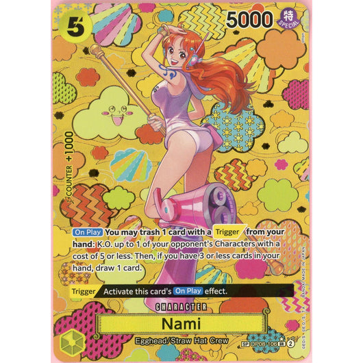 One Piece Single: Nami OP08-106 Emperors In The New World Special Rare NM