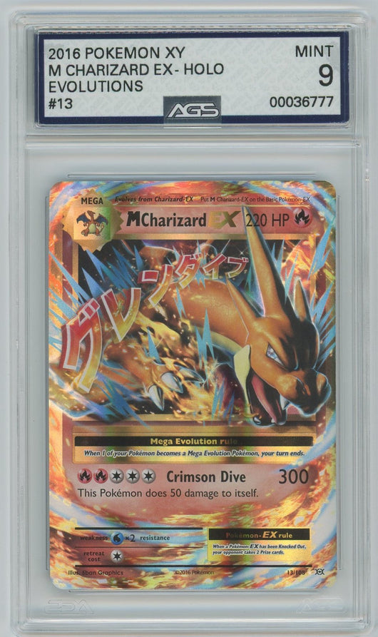 AGS (MINT 9) M Charizard EX #13 - Evolutions (#00036777)