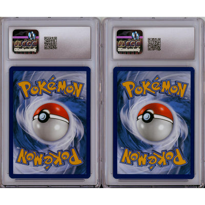 Pokemon Graded: Pikachu #25 & Eevee #131 Pokemon Together Stamp Set Of 2 CGC 9