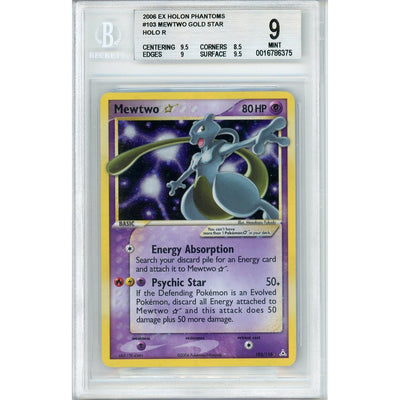 Pokemon Graded: Mewtwo Gold Star Beckett 9