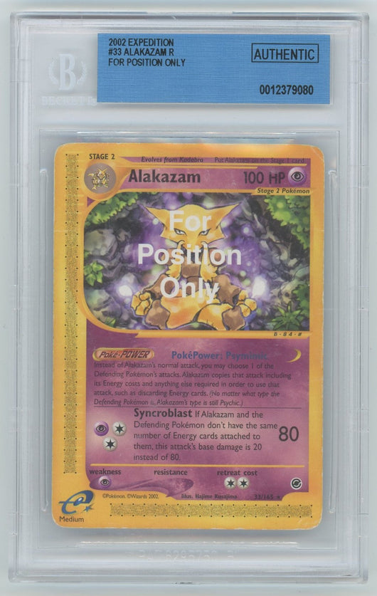 BGS (AUTHENTIC) Alakazam R (For Position Only) 2002 Pokemon Expedition (#0012379080)