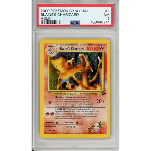 Pokemon Graded: Blaine's Charizard 2/132 Gym Challenge (2000) Holo PSA 7