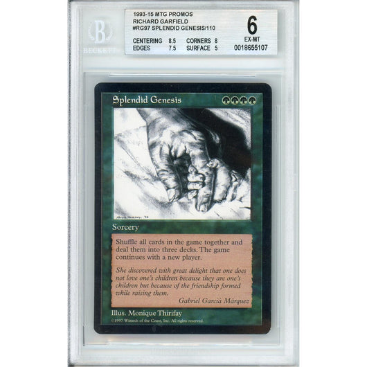 MTG Graded: Splendid Genesis #RG97 Richard Garfield Event (2015) Beckett 6