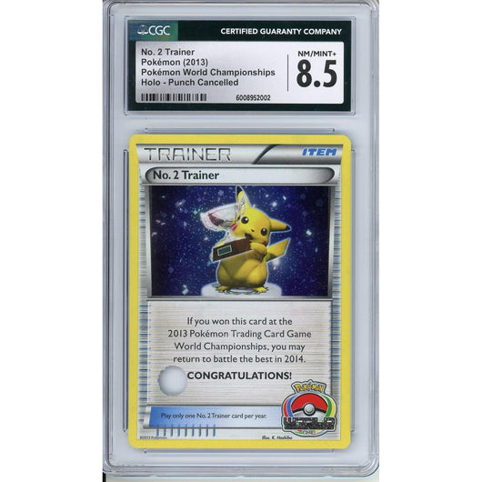 Pokemon Graded: No.2 Trainer World Championships 2013 Punch Cancelled Holo CGC 8.5