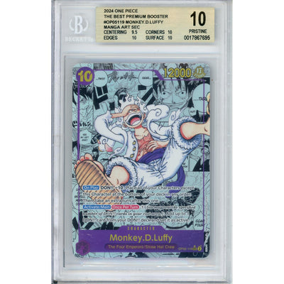 One Piece Graded: Monkey D. Luffy PRB01 Manga Alternate Art Beckett 10