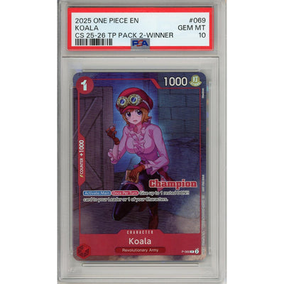 One Piece Graded: Koala P-069 Championship 25-26 Winner PSA 10