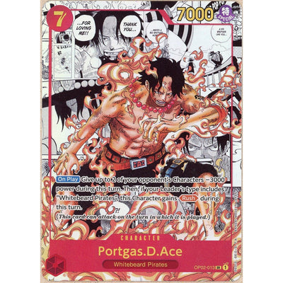 One Piece Single: Portgas.D.Ace MANGA OP02-013 SR One Piece Paramount War (2022) NM