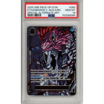 One Piece Graded: Ethanbaron V. Nusjuro OP13-080 Special Alternate Art PSA 10
