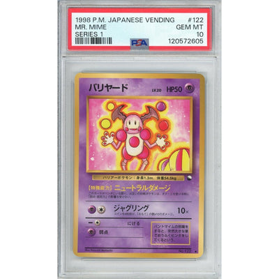 Pokemon Graded: JP Mr. Mime #122 Vending Series I (1998) PSA 10