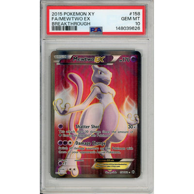 Pokemon Graded: Mewtwo EX 158/162 Breakthrough (2015) Full Art PSA 10