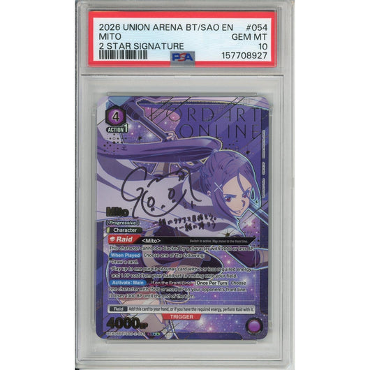 Union Arena Graded: Mito 2 Star Signature #54 Sword Art Online Vol.2 (2026) PSA 10