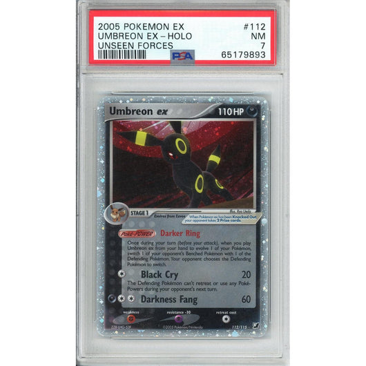 Pokemon Graded: Umbreon ex 112/115 EX Unseen Forces (2005) Holo PSA 7