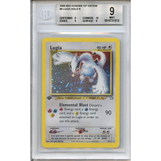Pokemon Graded: 1st Edition Lugia Beckett 9