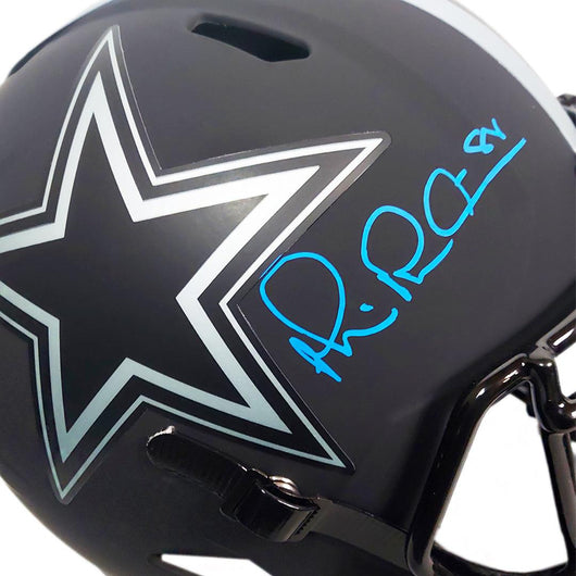 Michael Irvin Signed Blue Ink Dallas Cowboys Eclipse Speed Full-Size Replica Football Helmet (Beckett)