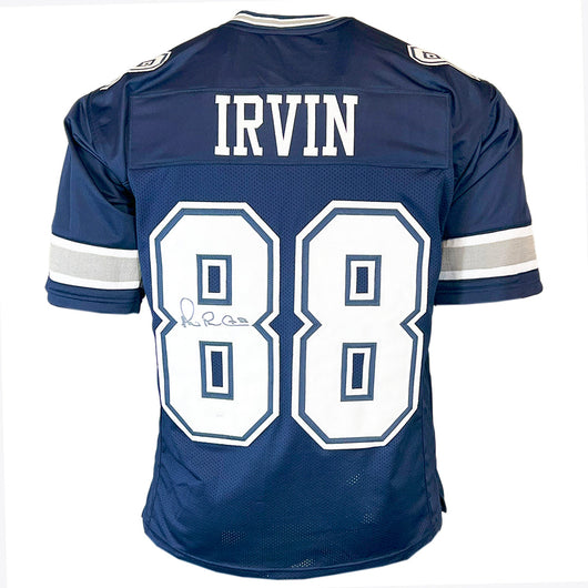 Michael Irvin Signed Dallas Navy Football Jersey (JSA )