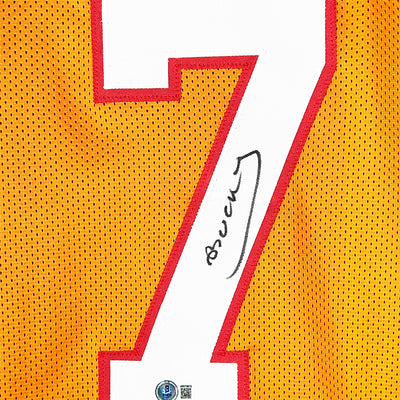 Bucky Irving Signed Tampa Bay Orange Football Jersey (Beckett)