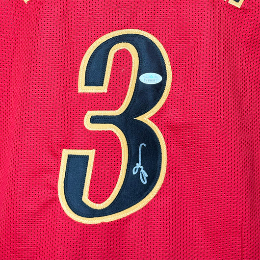 Allen Iverson Signed Philadelphia Red Throwback Basketball Jersey (JSA)