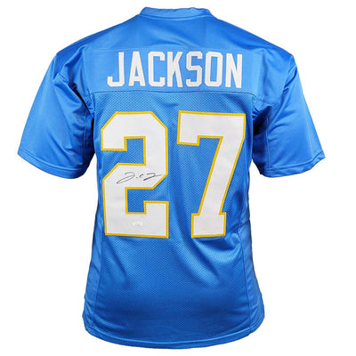 JC Jackson Signed Los Angeles Light Blue Football Jersey (JSA)