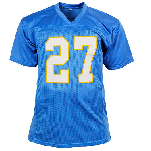 JC Jackson Signed Los Angeles Light Blue Football Jersey (JSA)