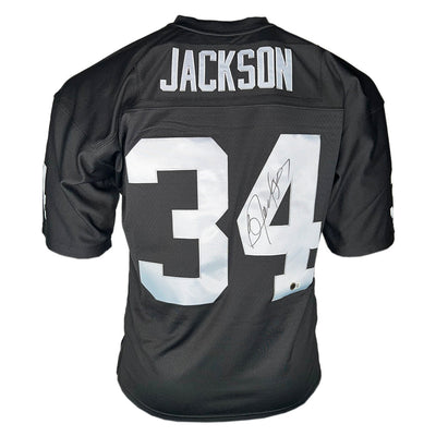 Bo Jackson Signed Authentic Los Angeles Raiders Black Football Jersey (Beckett)