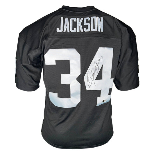 Bo Jackson Signed Authentic Los Angeles Raiders Black Football Jersey (Beckett)