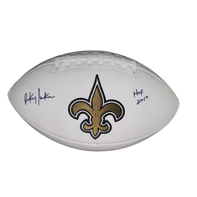 Rickey Jackson Signed HOF 2010 Inscription New Orleans Saints Official NFL Team Logo Football (JSA)
