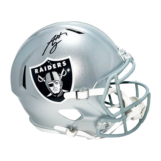 Ashton Jeanty Signed Las Vegas Raiders Speed Full-Size Replica Football Helmet (Beckett)
