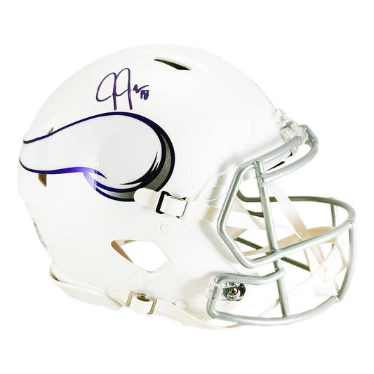 Justin Jefferson Signed Minnesota Vikings Authentic Alt 2024 Speed Full-Size Football Helmet (Beckett)