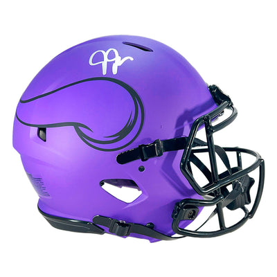 Justin Jefferson Signed Minnesota Vikings Authentic Rave Full-Size Football Helmet (Beckett)