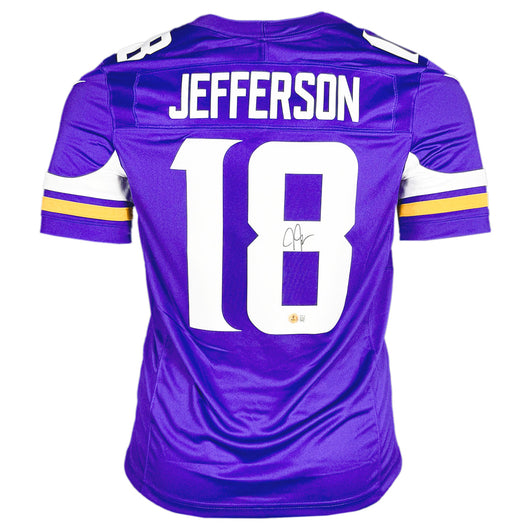 Justin Jefferson Signed Authentic Minnesota Vikings Purple Football Jersey (Beckett)
