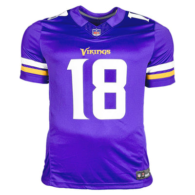 Justin Jefferson Signed Authentic Minnesota Vikings Purple Football Jersey (Beckett)