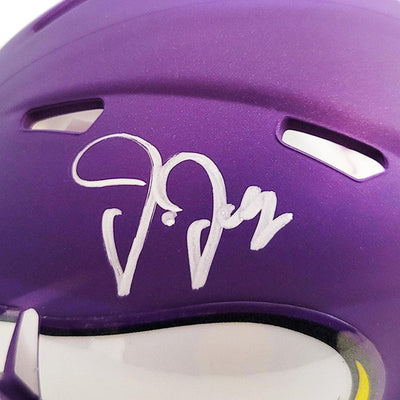 Justin Jefferson Signed Minnesota Vikings Speed Mini Football Helmet (Beckett)