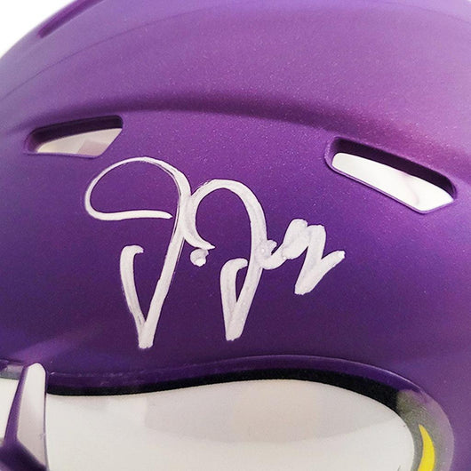 Justin Jefferson Signed Minnesota Vikings Speed Mini Football Helmet (Beckett)