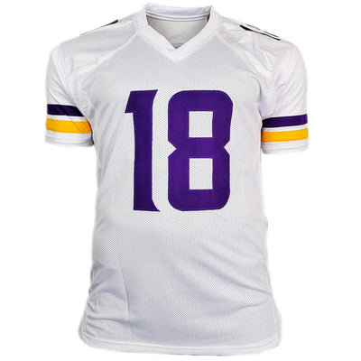 Justin Jefferson Signed Minnesota White Football Jersey (Beckett)