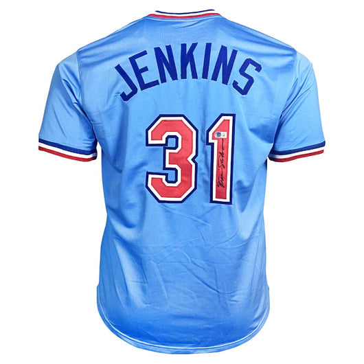 Ferguson Jenkins Signed Texas Light Blue Baseball Jersey (Beckett)