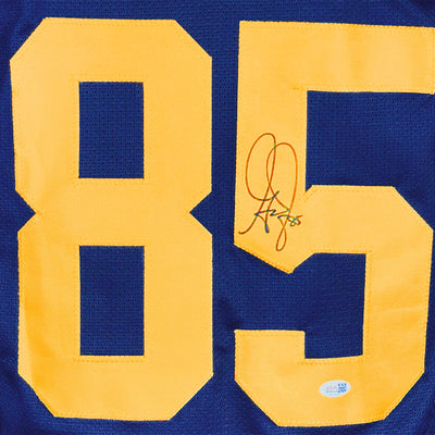 Greg Jennings Signed Green Bay Throwback Football Jersey (JSA)