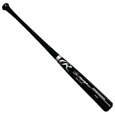 Howard Johnson Signed 86 WSC Inscription Rawlings Black Baseball Bat (Beckett)