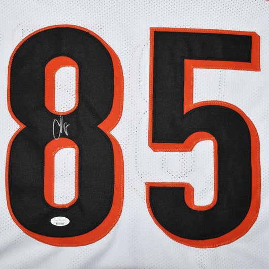 Chad Johnson Signed Cincinnati Pro White Football Jersey (JSA)