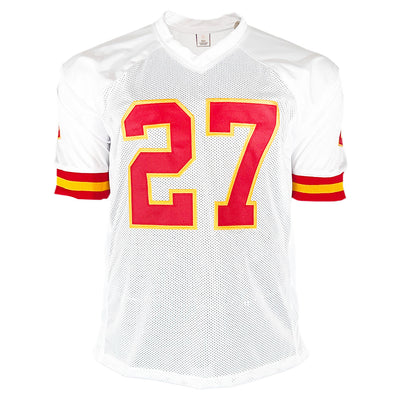 Larry Johnson Signed Kansas City White Football Jersey (Beckett)
