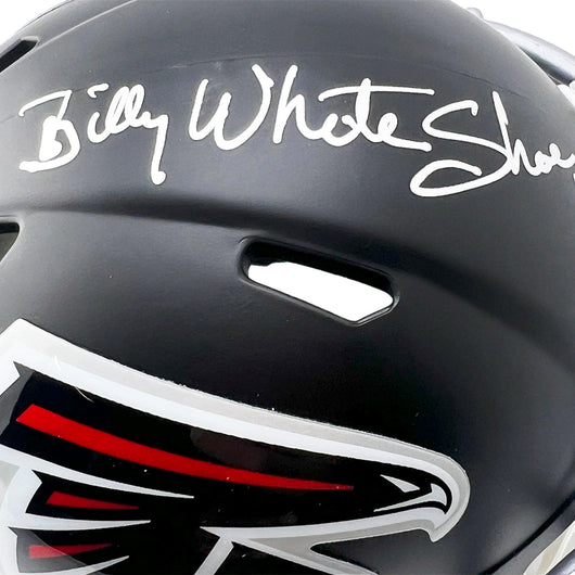 Billy "White Shoes" Johnson Signed Atlanta Falcons Speed Mini Football Helmet (JSA)