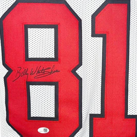 Billy "White Shoes" Johnson Signed Atlanta White Football Jersey (JSA)