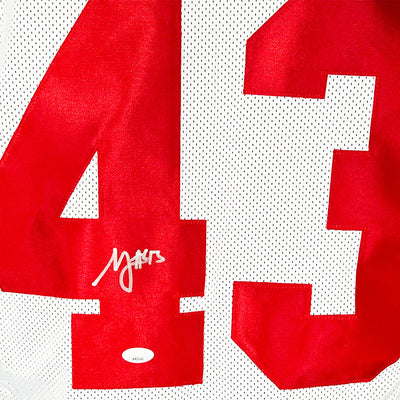 Michael Johnson Signed New York White Football Jersey (JSA)