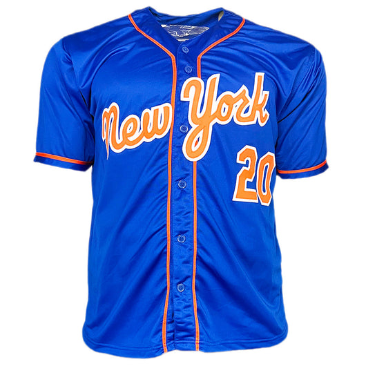 Howard Johnson Signed New York Blue Baseball Jersey (JSA)