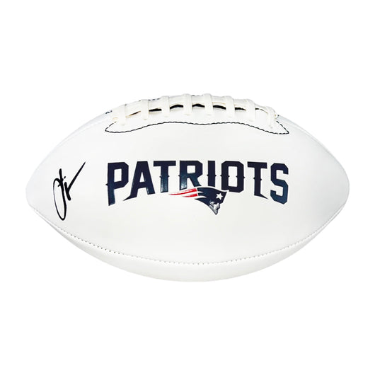 Chad Johnson Signed New England Patriots Official NFL Team Logo Football (JSA)