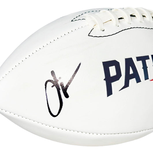 Chad Johnson Signed New England Patriots Official NFL Team Logo Football (JSA)