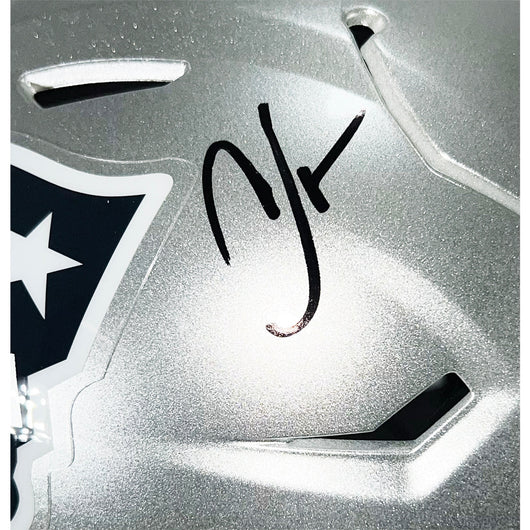 Chad Johnson Signed New England Patriots Midi SpeedFlex Football Helmet (JSA)