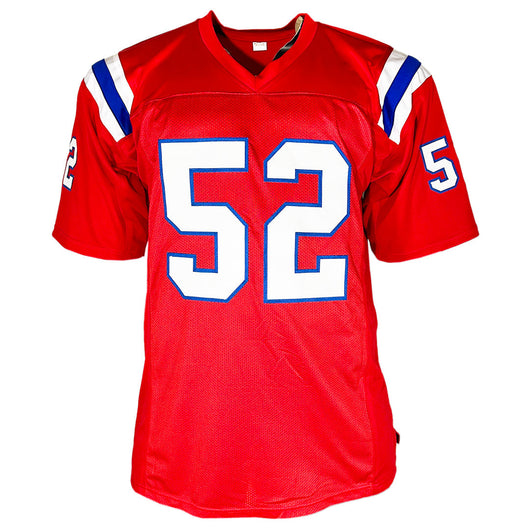 Ted Johnson Signed New England Red Football Jersey (JSA)