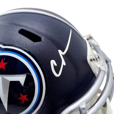 Chris Johnson Signed Tennessee Titans Speed Mini Football Helmet (Beckett)