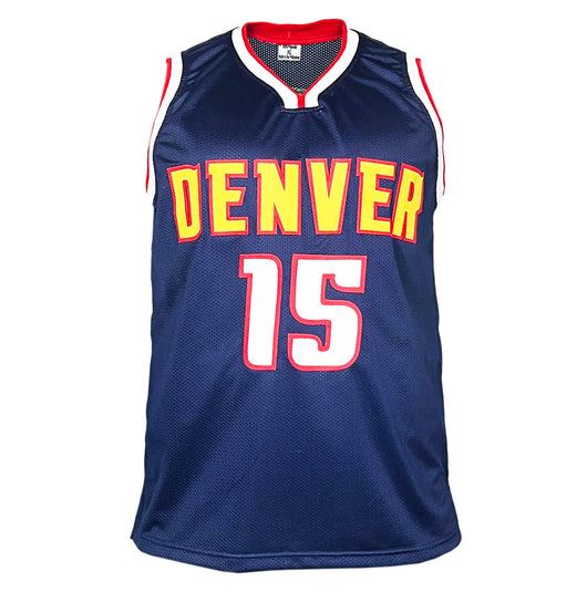 Nikola Jokic Signed Denver Navy Basketball Jersey (JSA)